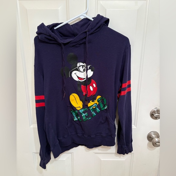 Disney Tops - EUC Disney Parks Nerd Mickey Mouse Hoodie XL 🤓